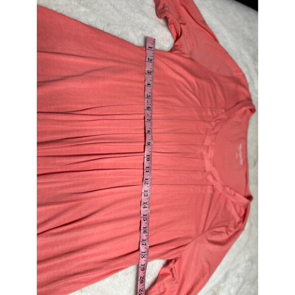 Soft Surroundings pleated salmon blouse women size large size - Picture 4 of 5